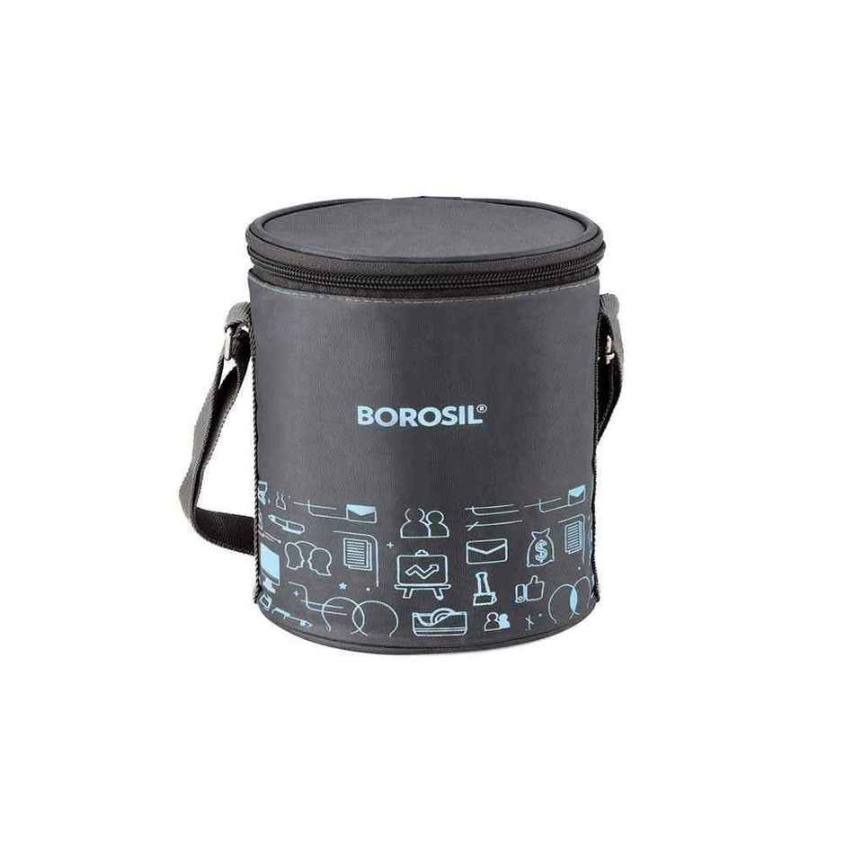 Borosil Carry Fresh Stainless Steel Lunchbox, 2pc Set (280ml x 1 + 180 ml x 1)