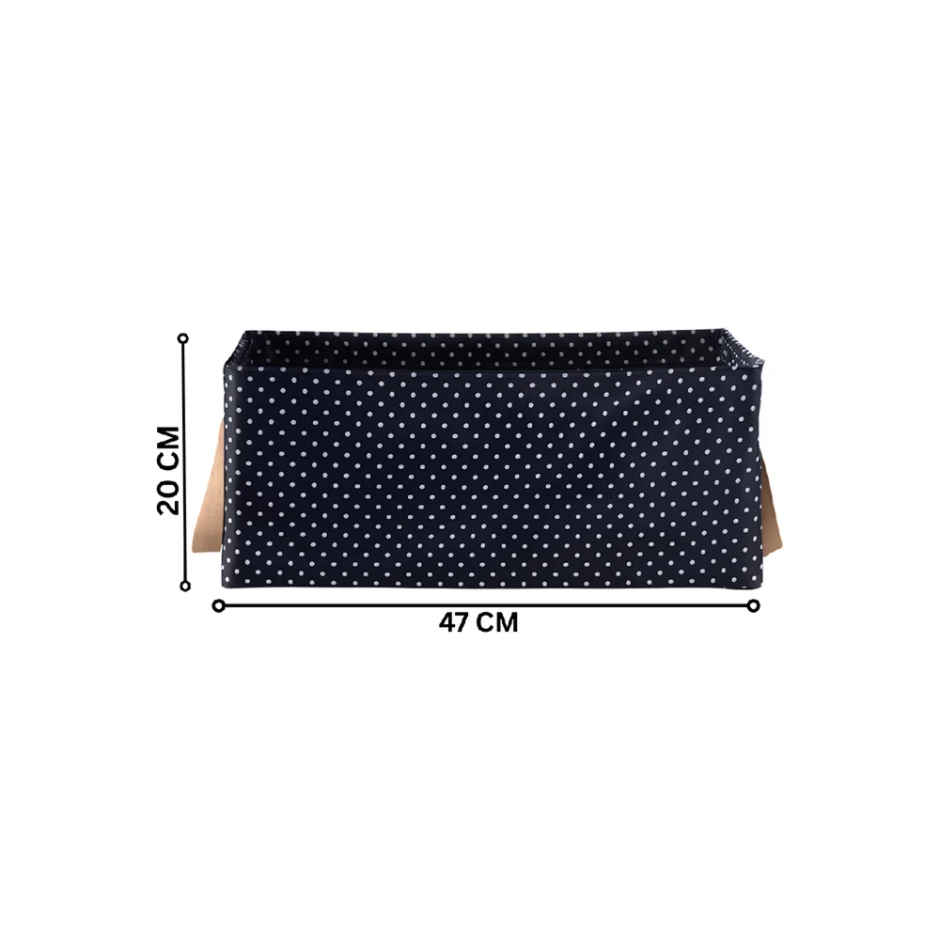 Zedak Metal Frame Fabric Foldable Cloth Organizer | Blue & White