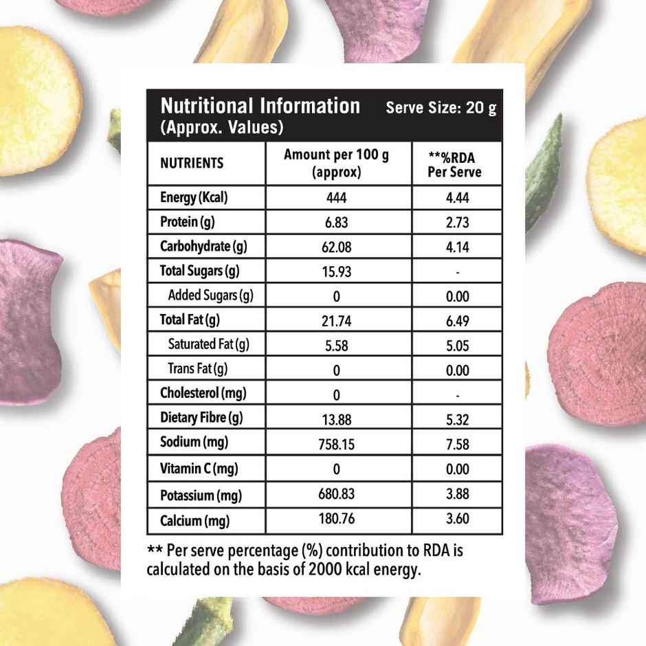 Mix Veggie Chips With Rock Salt