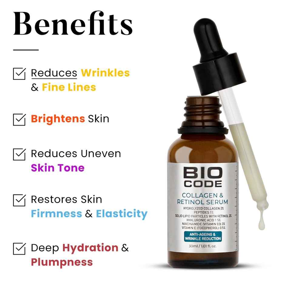 Bio Code Collagen & Retinol Serum - Advanced Anti-Aging | AI-Enhanced Formula
