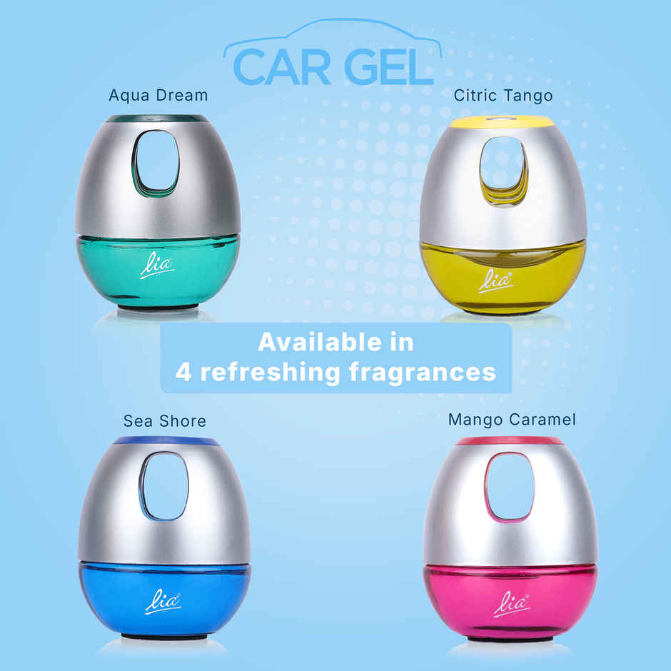 Lia Sea Shore Car Gel | Long Lasting Air Freshener for Car | From House of Cycle