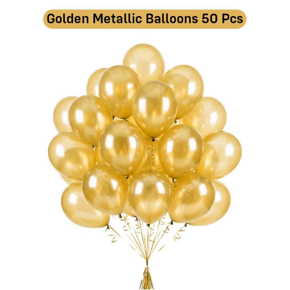 Golden Metallic Balloons For Party Decoration | Party Propz