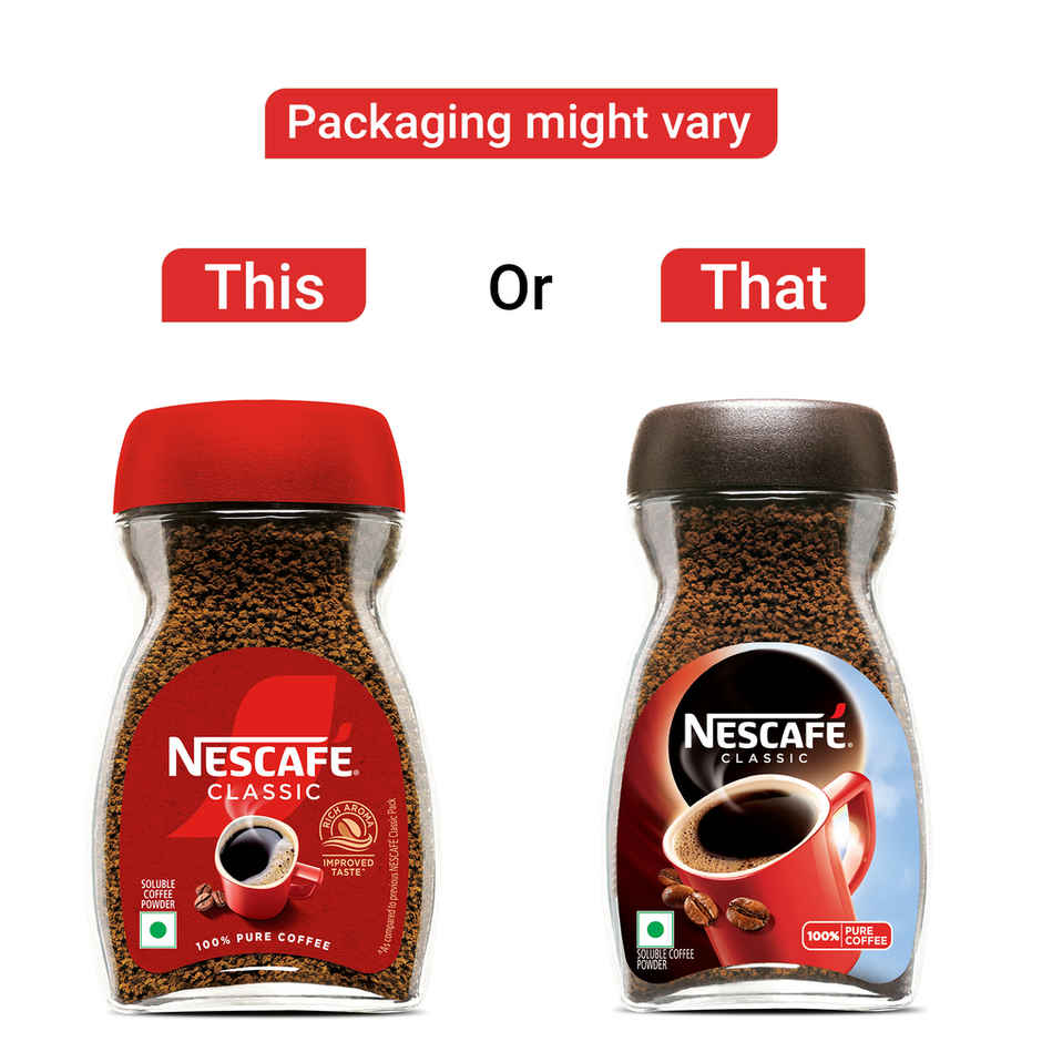 Nescafe Classic - Instant Coffee Powder - 100% Pure Coffee