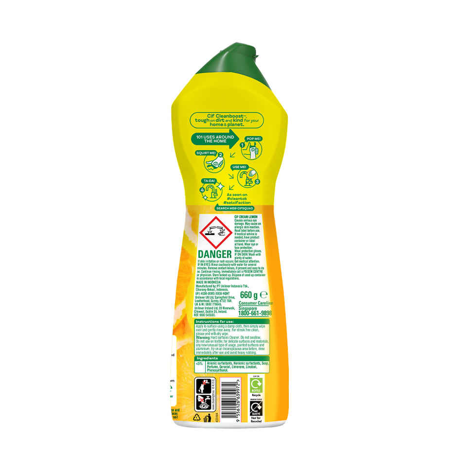 Cif Cream Multi Purpose Lemon Spray Cleaner