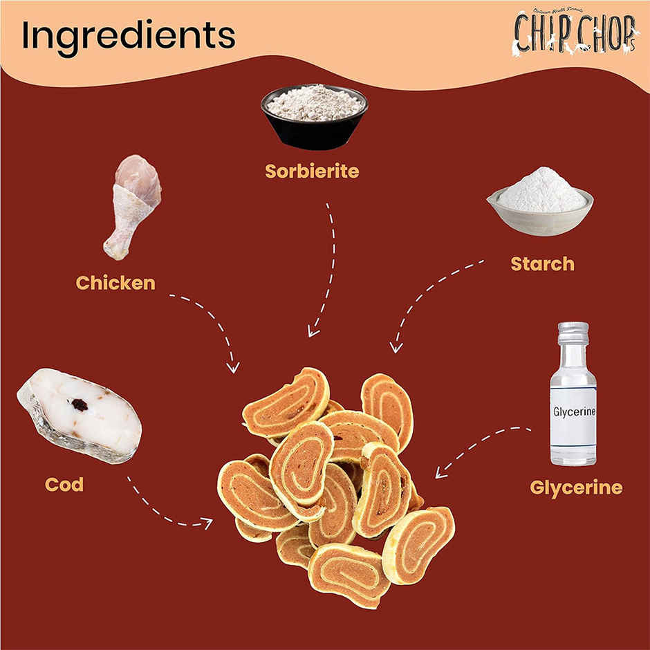 Chip Chops Chicken and Codfish Roll Dog Treat