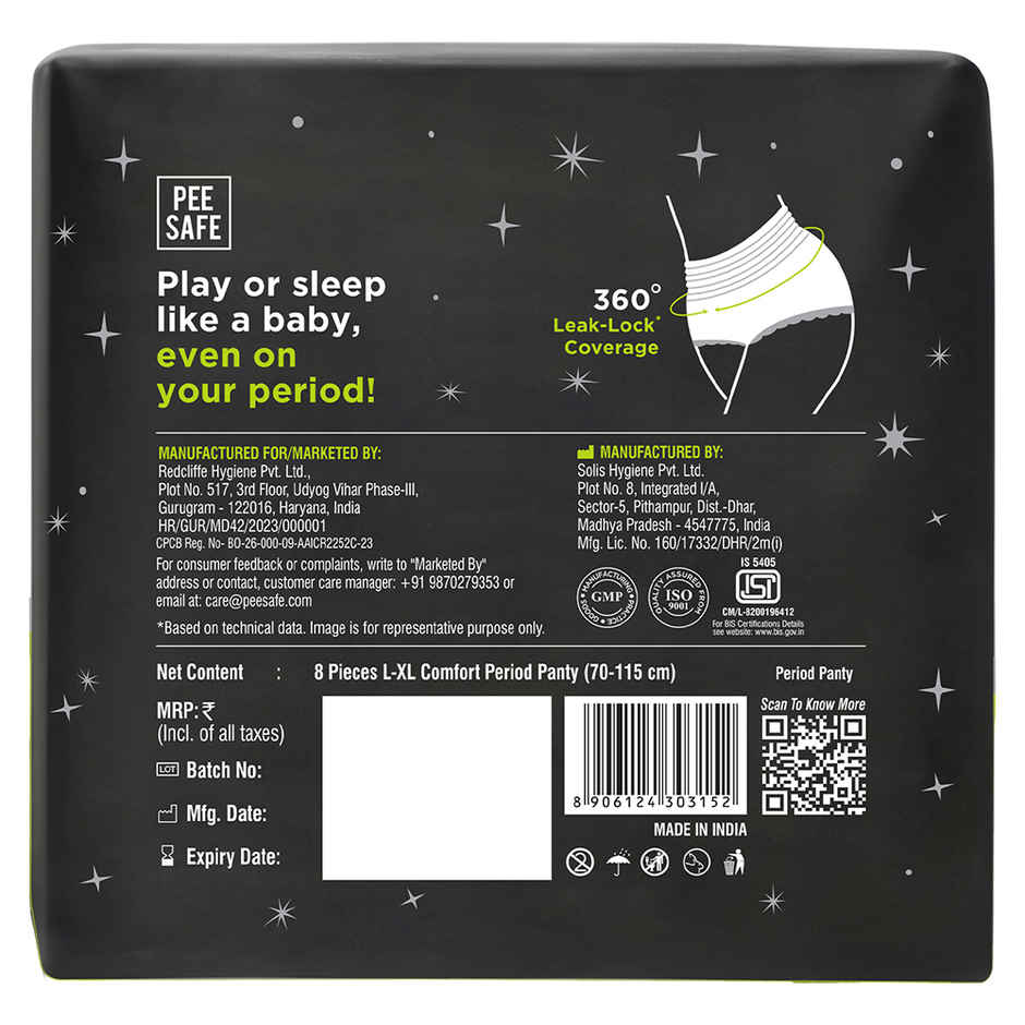 Pee Safe Comfort Period Panty L-XL