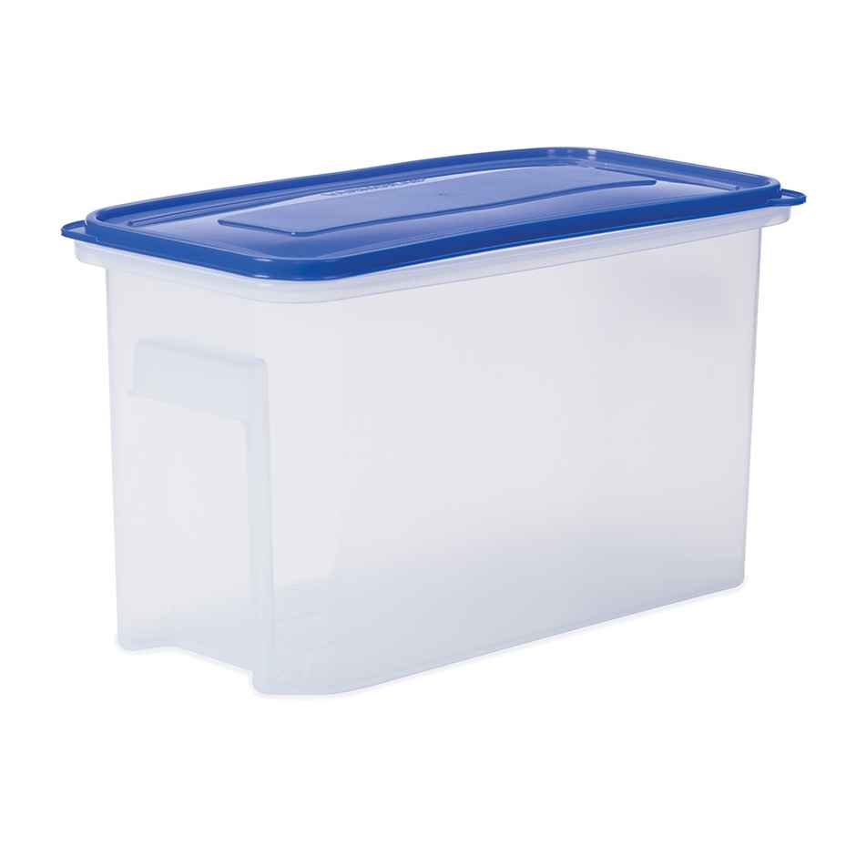 Varmora Plastic Smart Storage Grocery Container - 10 kg- Blue- Airtight