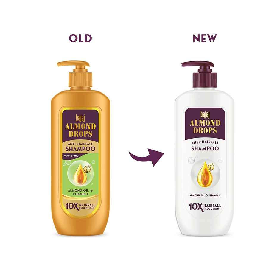 Bajaj Almond Drops Anti Hairfall Shampoo with Almond Oil & Vitamin E for Men and Women