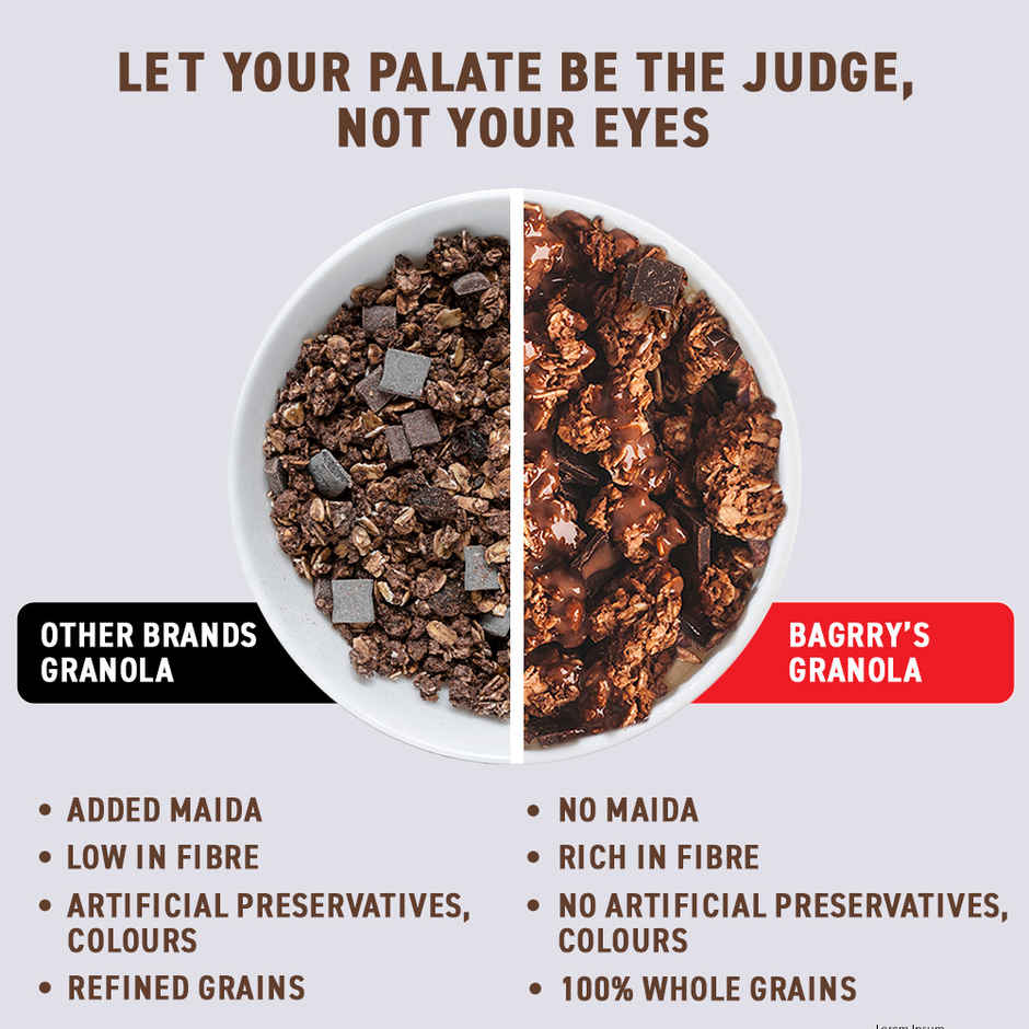 Bagrry's Belgian Dark Chocolate & Almonds Granola (100% Natural Cocoa)