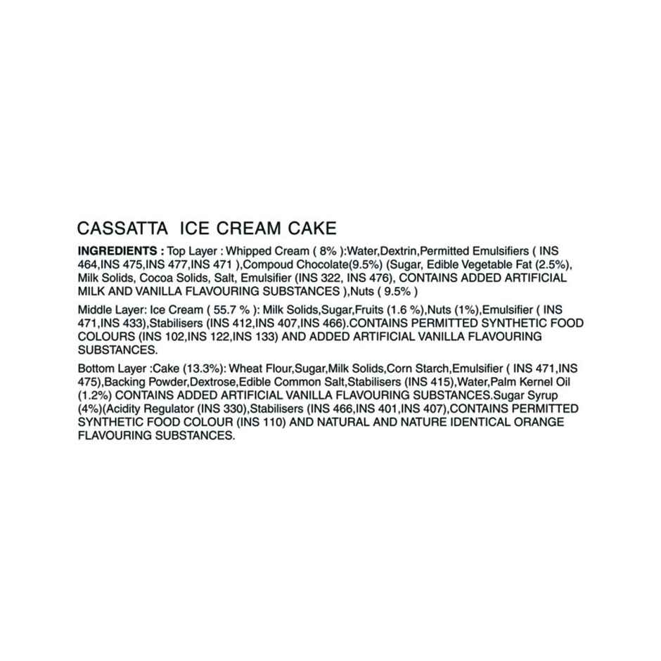 Vadilal Cassatta Ice Cream Cake | Creamy Dessert
