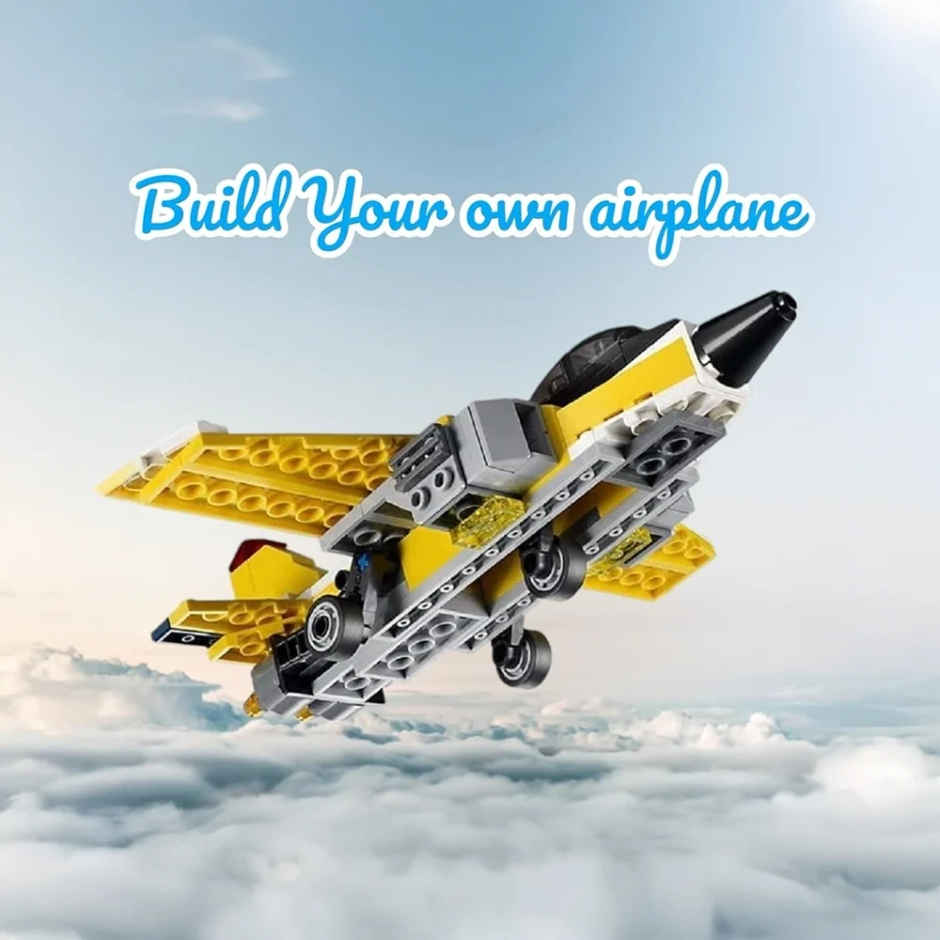 Fablue 3 in 1 Airplane Architect Building Blocks Toy Set for Kids