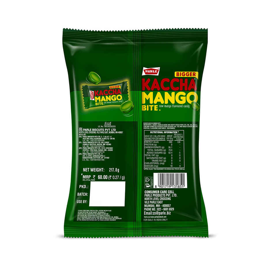 Parle Bigger Kaccha Mango Bite | Tangy Mango Candy