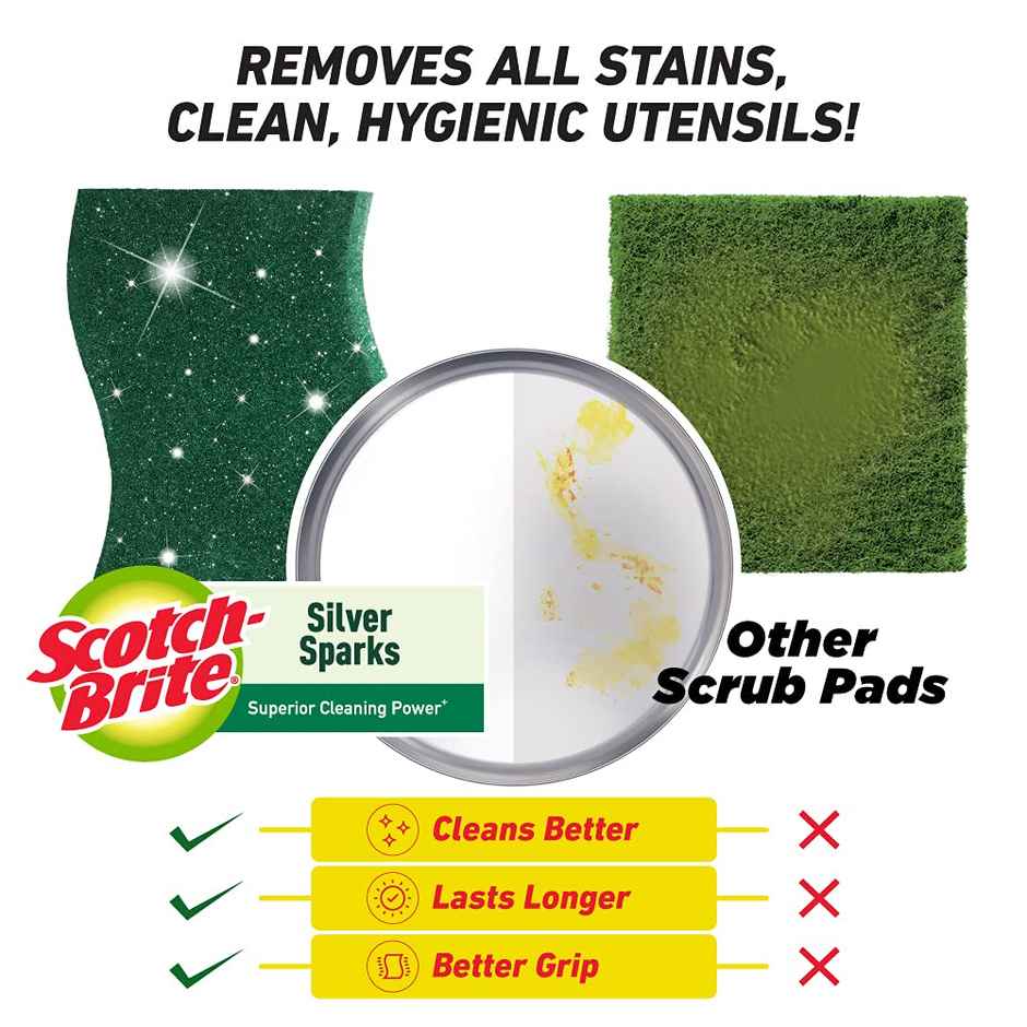 Scotch-Brite Silver Sparks 3s Pack (Pack of 3)