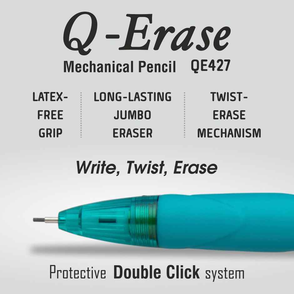 Pentel Q Erase Mechanical Pencil With Eraser Single Green Body