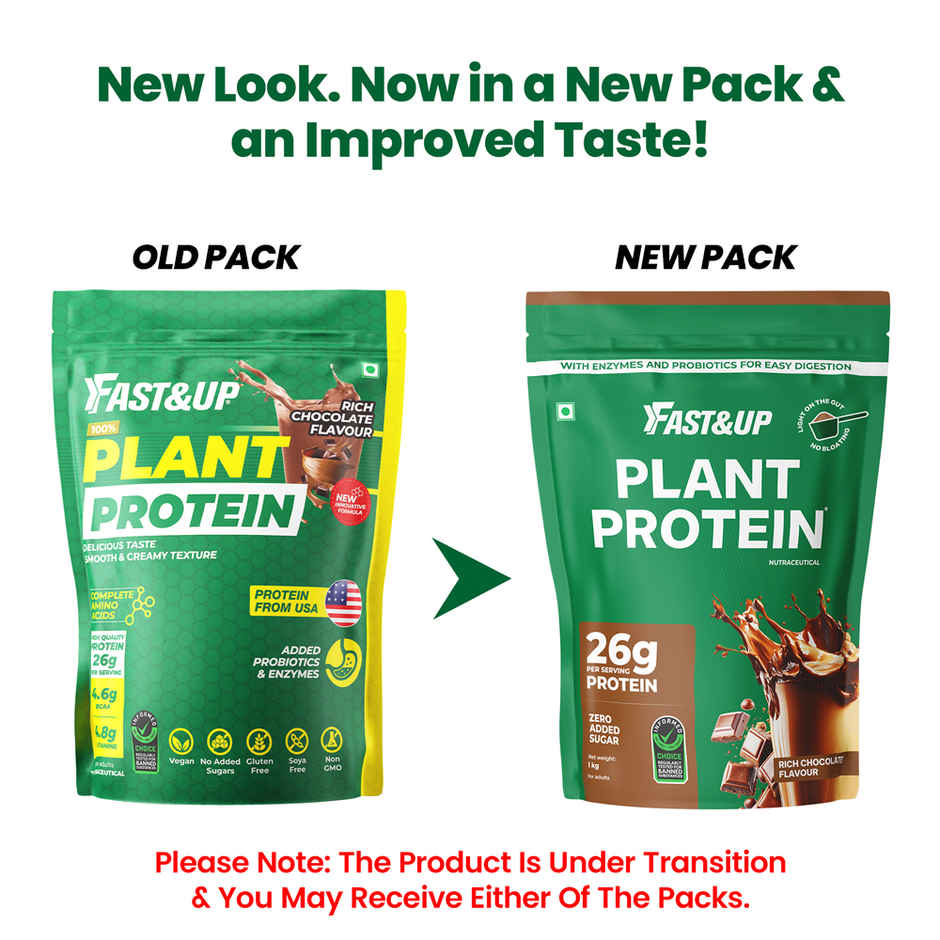 Fast&up Plant Protein | 100% Vegan Protein | Rich Chocolate Flavour