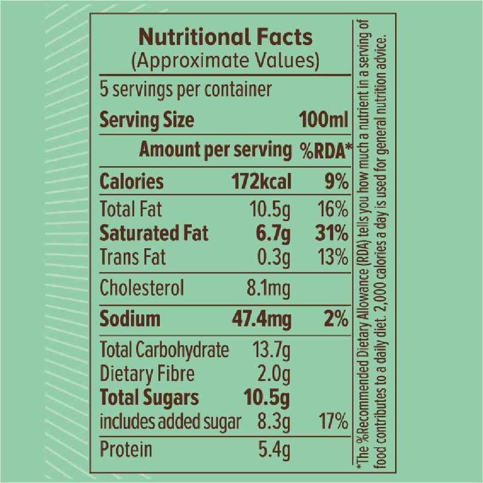 NIC Roasted Almond Ice Cream Tub | Preservative Free | No Artificial Flavors