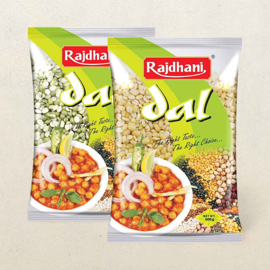 Rajdhani Moong Chilka Dal(500gms) & Rajdhani Moong Dhuli(500gms) Combo