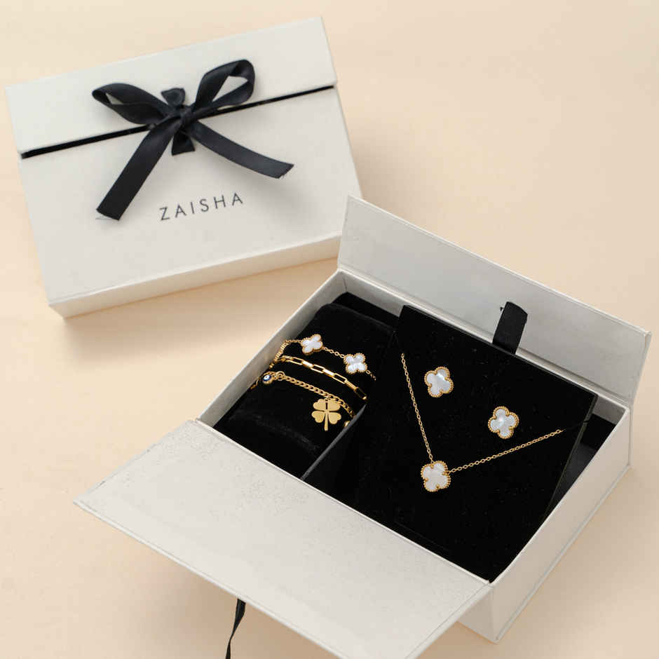 ZAISHA Lux Jewellery Gift Box | 18K Gold Plated | Birthday | Anniversary | Valentines gift