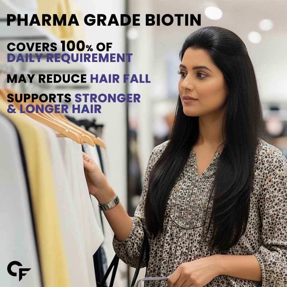 Carbamide Forte DHT Blocker with Biotin Tablets for Hair growth with Bhringraj & Hyaluronic Acid