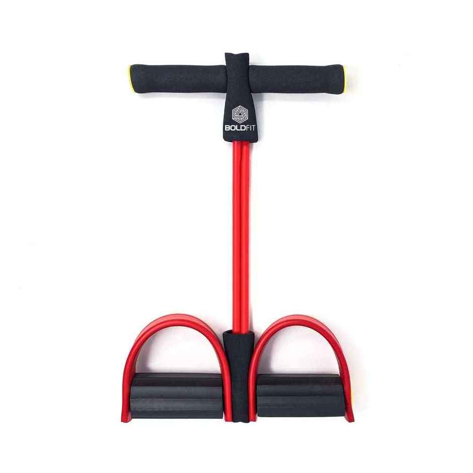 Boldfit Rubber Tummy Trimmer For Ab Exercise Stomach Exercise - Red And Black
