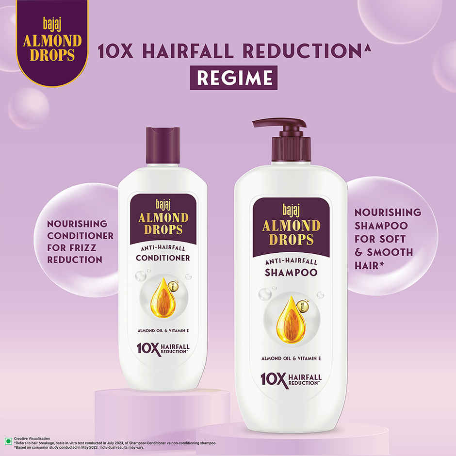 Bajaj Almond Drops Anti Hairfall Shampoo & Conditioner With Almond Oil And Vitamin E