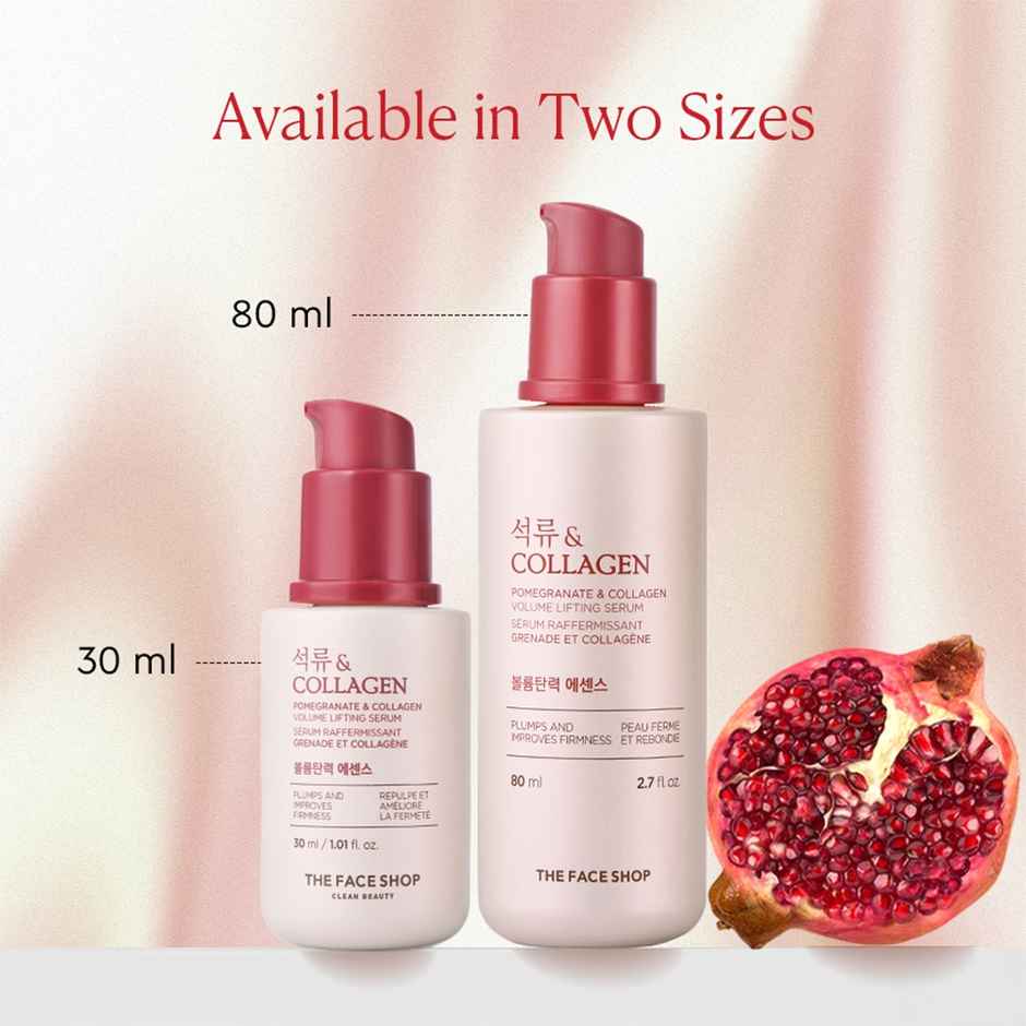The Face Shop Pomegranate And Collagen Serum, With Hyaluronic Acid, For Skin Firming