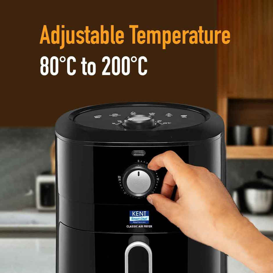 Kent Classic Air Fryer | 1300w Power & 4l Capacity Black