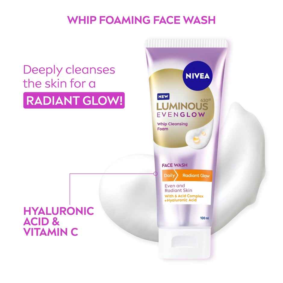 Nivea Luminous Even Glow Whip Foam Face Wash