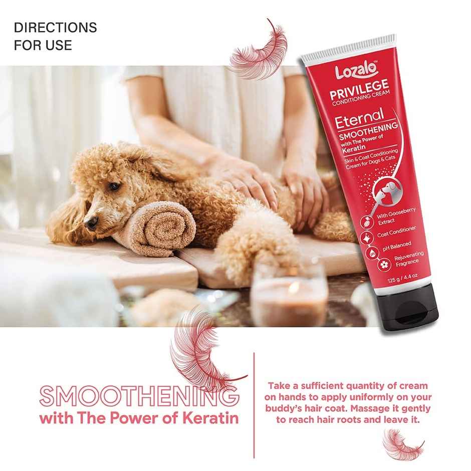 Lozalo Privilege Pet Conditioning Cream | Eternal | Leave-In | With Keratin - Gooseberry For Pets