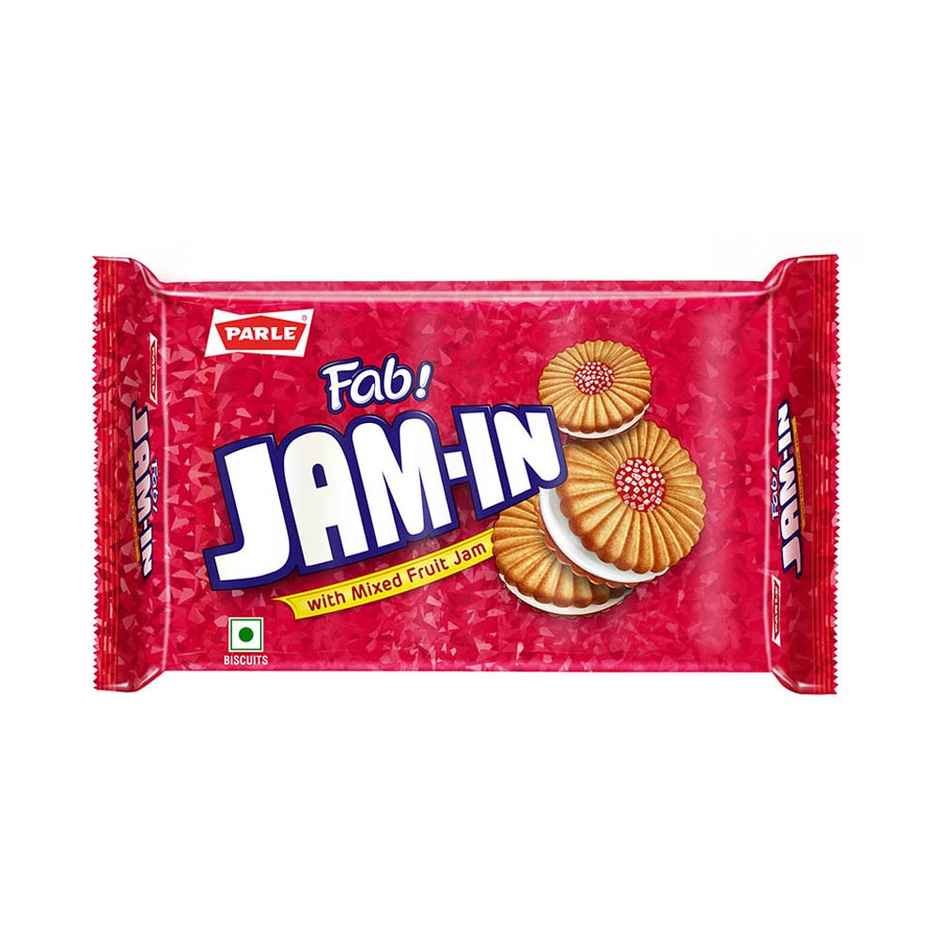 Parle Fab! Jam-In Mixed Fruit Cream Biscuits | Cholesterol-free Combo