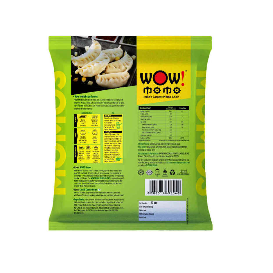 Wow! Corn & Cheese Momos | Frozen Snack
