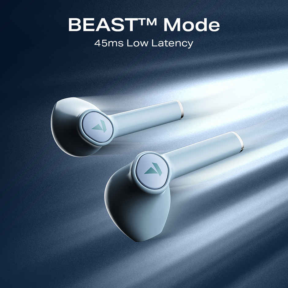 boAt Airdopes 131 Gen 2 TWS, 70H Battery, Beast Mode, 45 ms Low Latency, BT Earbuds | Ice Blue