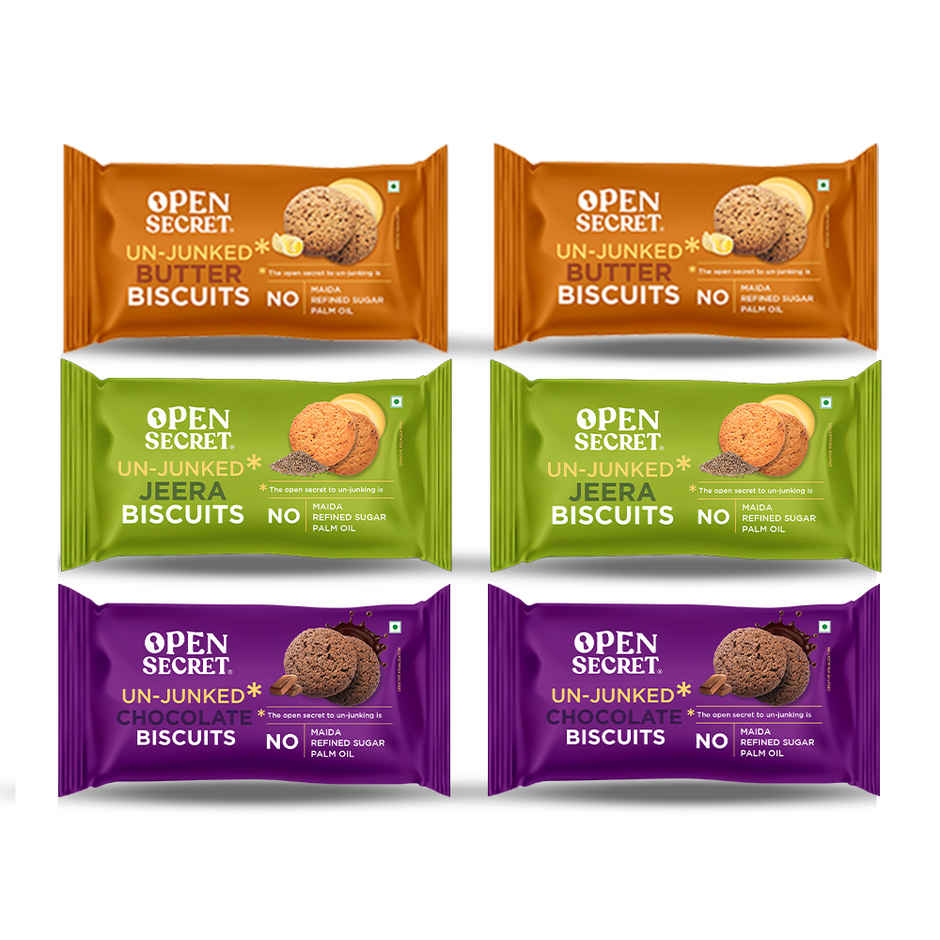 Open Secret Zero Maida Assorted Millet Biscuits | No Refined Sugar