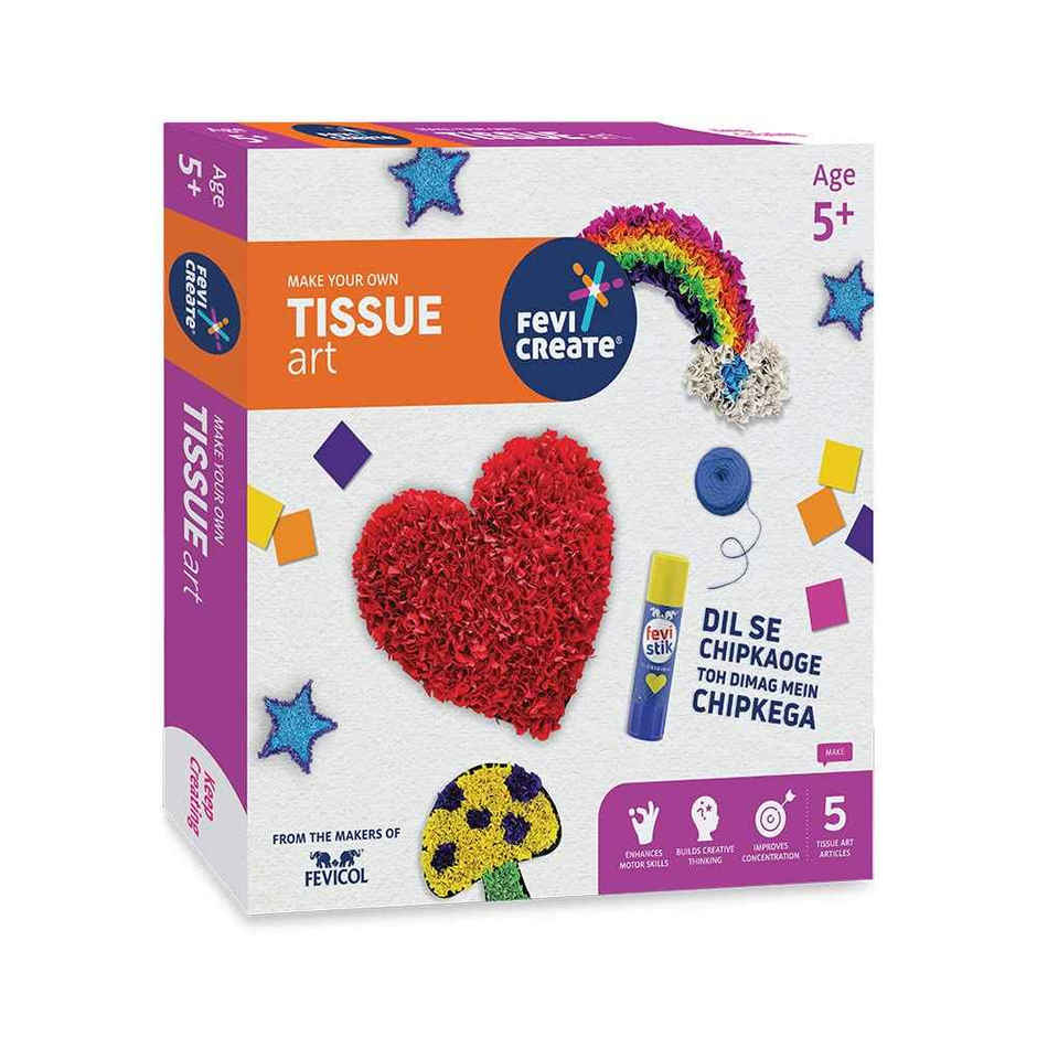 Fevicreate Tissue Art Kit 5 Exciting Templates Art & Craft Diy Kit
