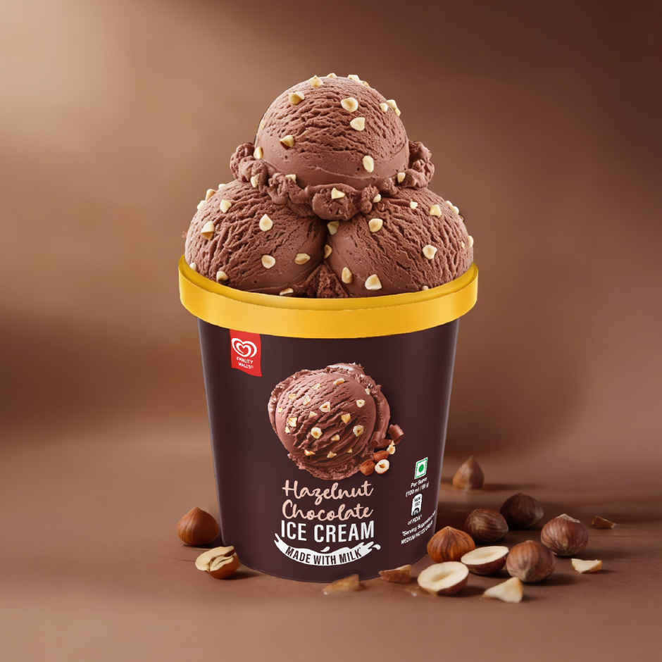 Kwality Wall's Hazelnut Chocolate Ice Cream Tub Combo