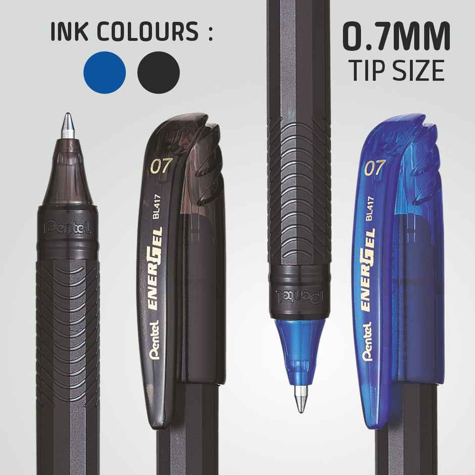 Pentel BL417 Energel Blister Ink Blue Black