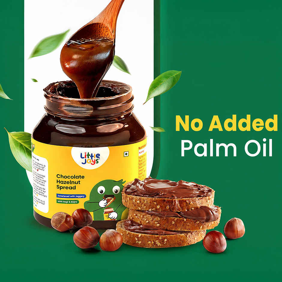 Little Joys Chocolate Spread | Sweetened With Jaggery | Rich Hazelnut | Cocoa | Ragi | Bajra