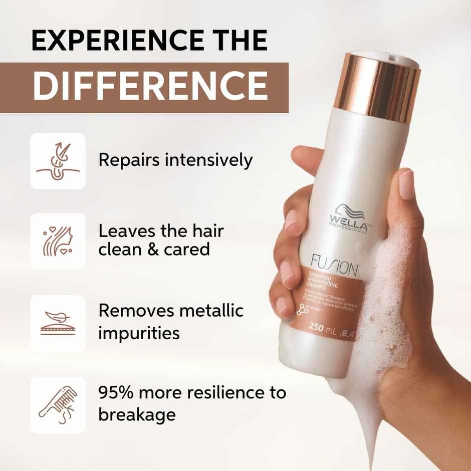 Wella Professionals Fusion Intense Repair Shampoo for Frizzy and Dry Hair