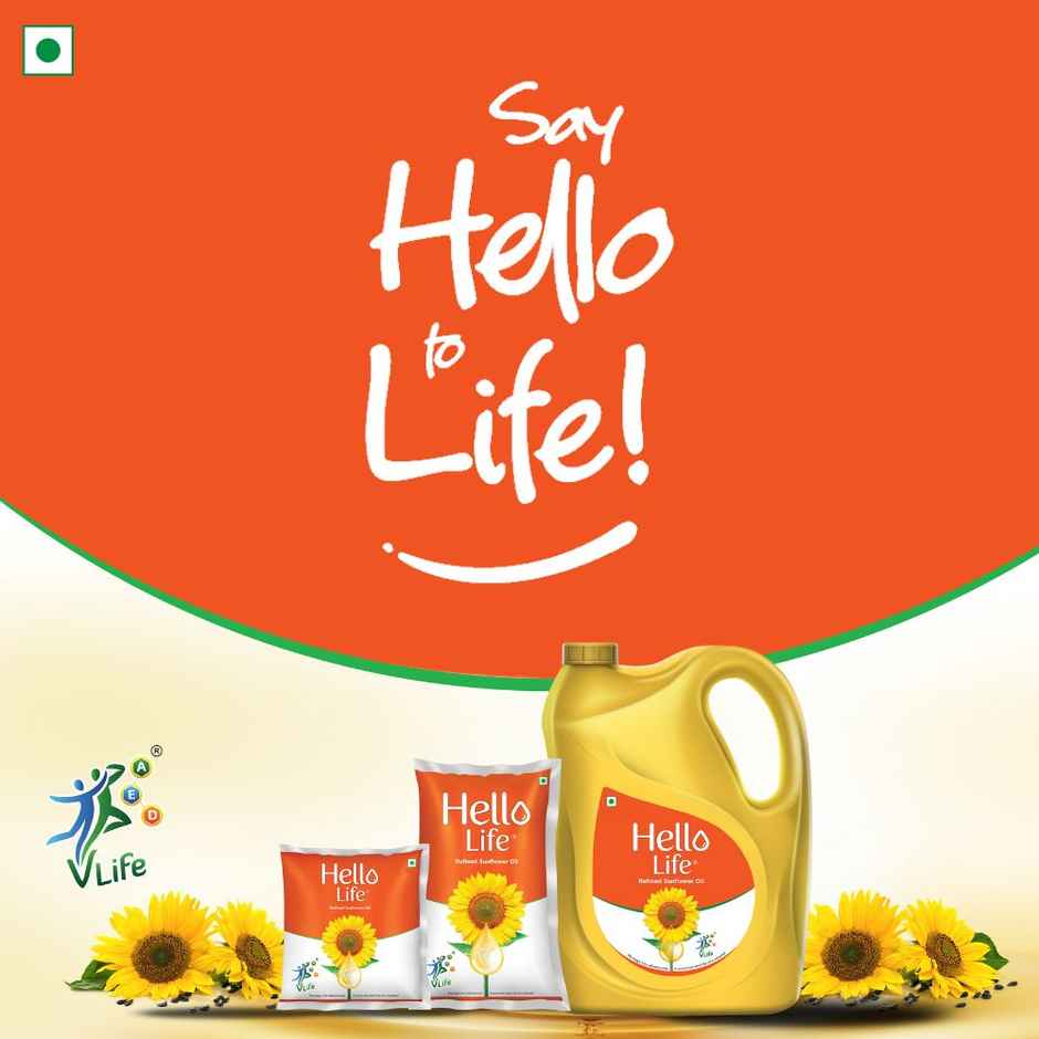 Hello Life Refined Sunflower Cooking Oil | Jar