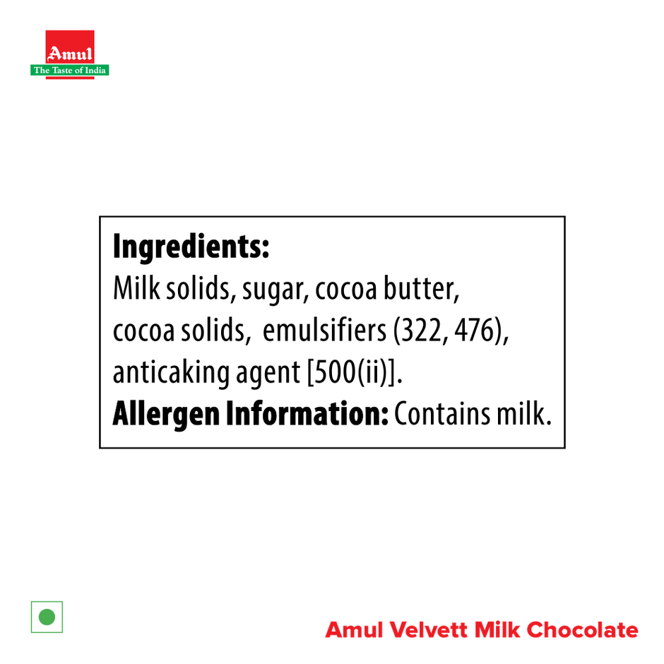 Amul Velvett Milk Chocolate