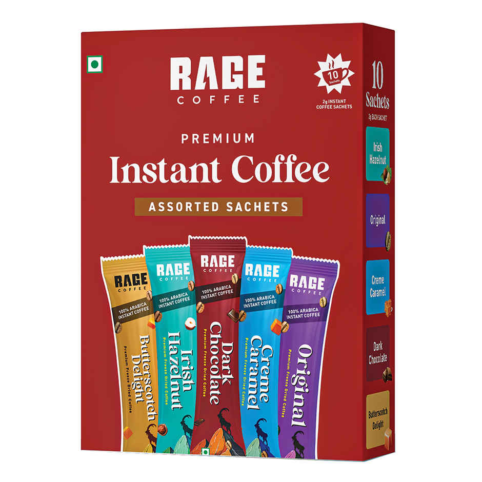 Rage Coffee Assorted Freeze Dried Instant Coffee Sachets | Arabica Beans