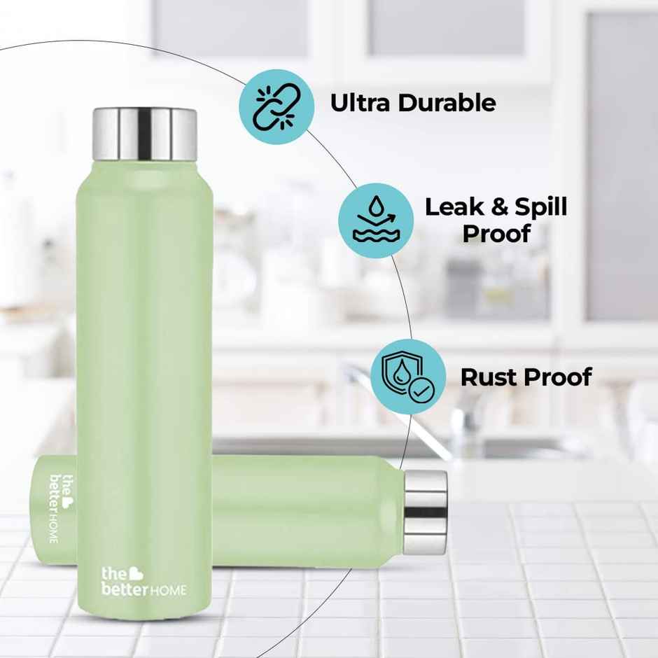 The Better Home Stainless Steel Water Bottle For Home | Green | 1 L