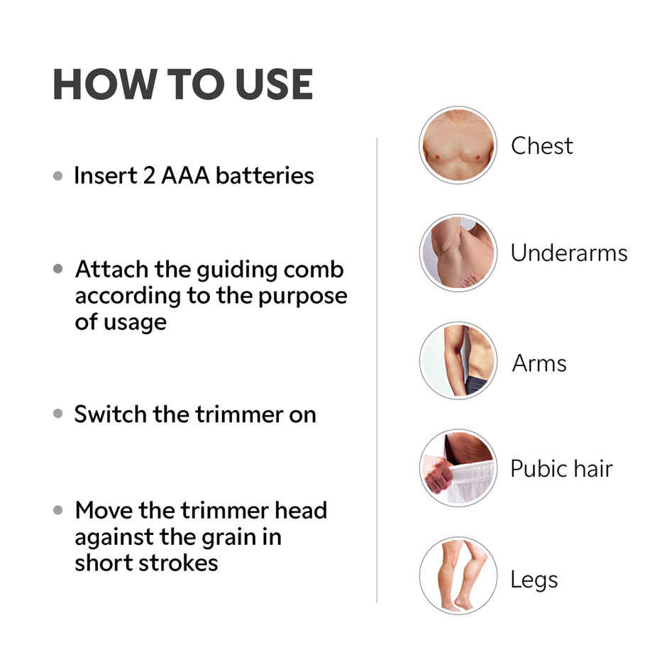 Zlade Ballistic Lite Full-Body Trimmer | Beard, Body & Balls | AAA Battery Operated Cordless Trimmer