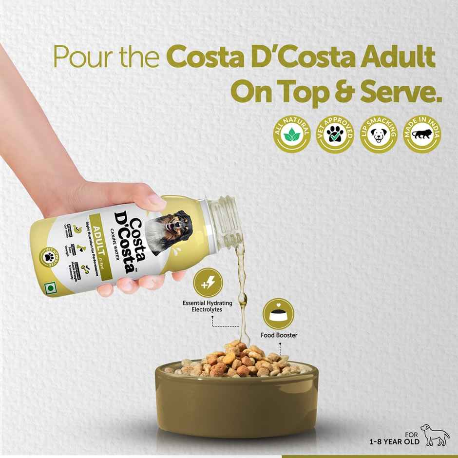 Costa D'Costa Nutrient-Infused Drink For Dogs | Age Group - 1 to 8 years