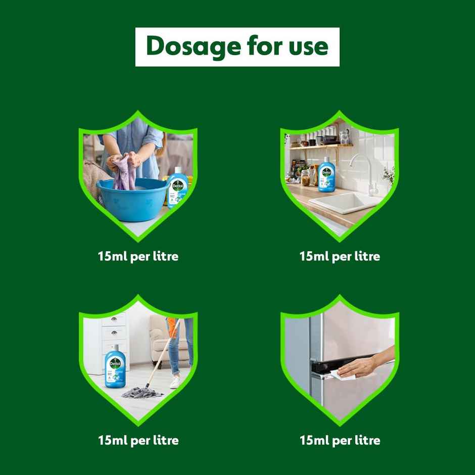 Dettol Liquid Disinfectant for Floor Cleaner, Surface Disinfection (Menthol Cool)
