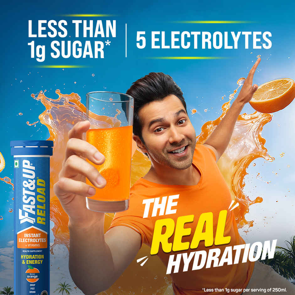 Fast&Up Reload Energy Drink Low Sugar Electrolyte - Orange Flavour Combo