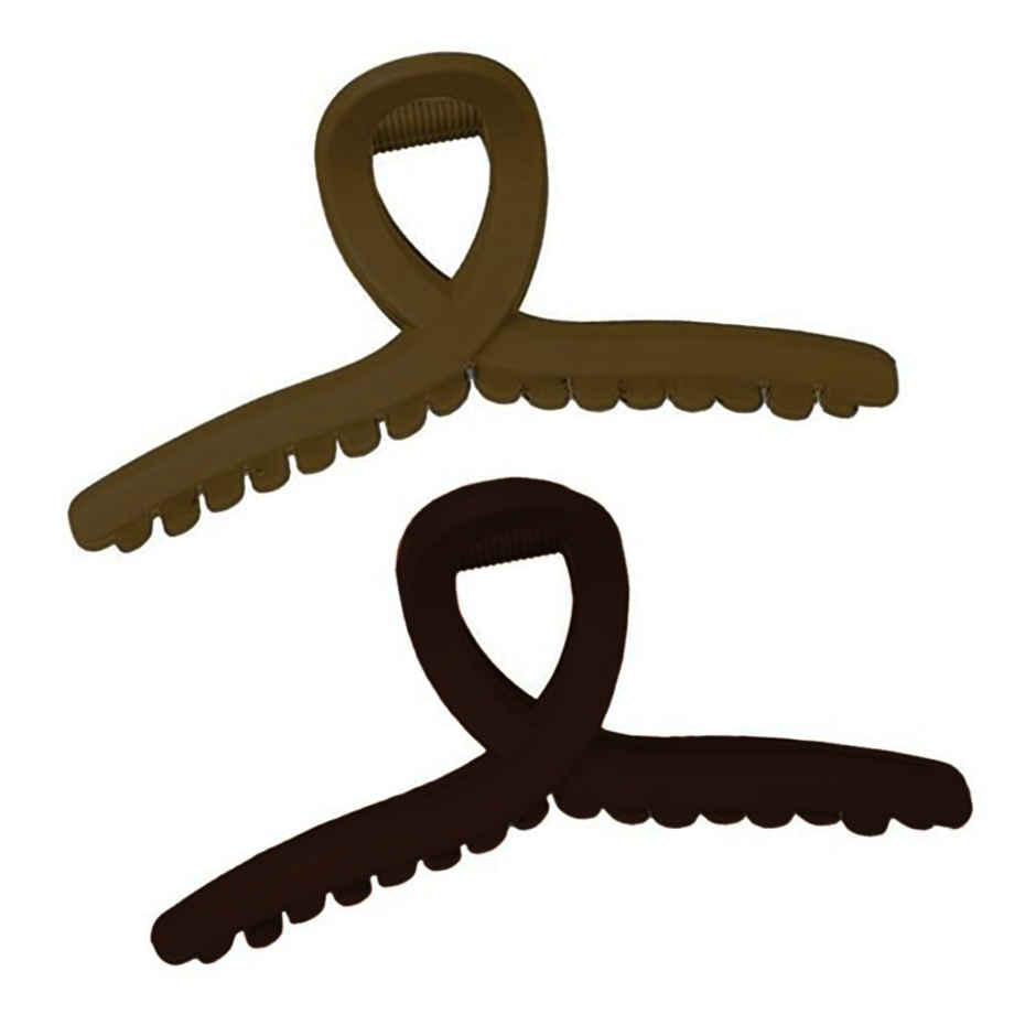 Prolume T-Shape Claw Clips Hair Accessories For Women/Girl (Black,Brown)