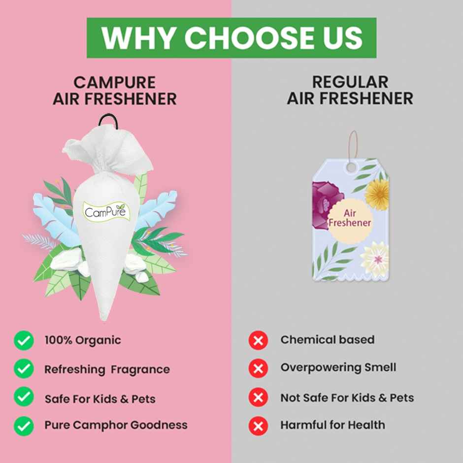 Campure Keasar+Chandan Camphor Cone Air, Car, Room Freshener