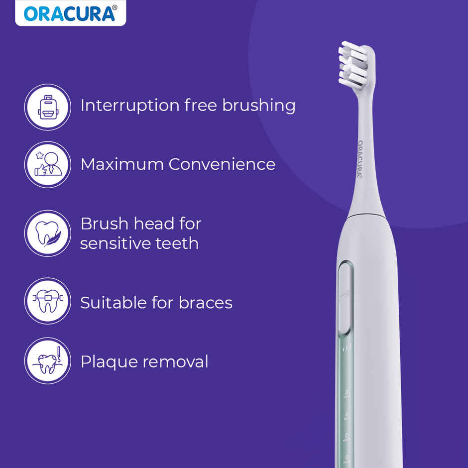 Oracura Sb300 Sonic Smart Rechargeable Electric Toothbrush Green
