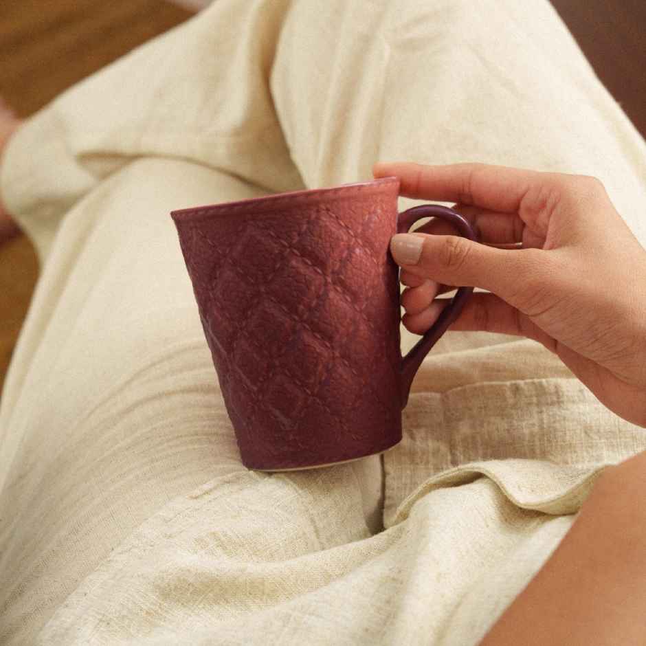 Borosil Porcelia Velvetto Terra Tea Coffee Porcelain Mug Set Microwave Dishwasher Safe